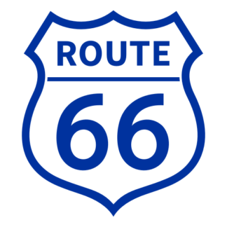 Route 66 Decal (Blue)